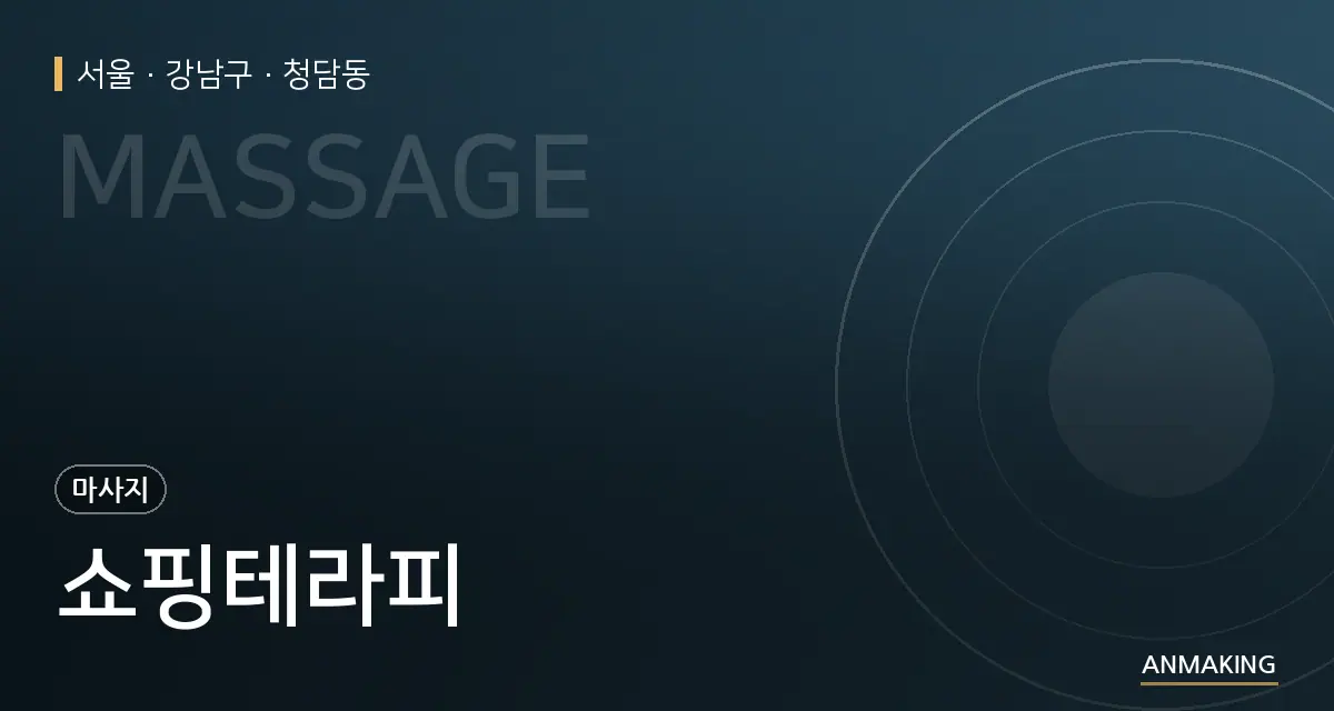 서울 강남구 쇼핑테라피 안내 이미지