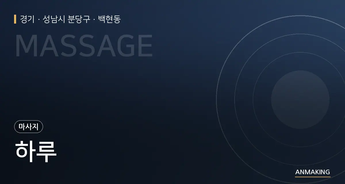 경기 성남시 분당구 하루 안내 이미지