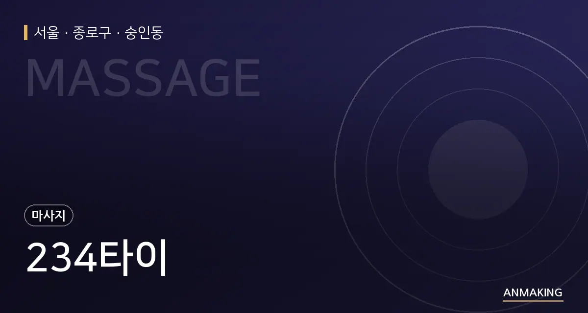 서울 종로구 234타이 안내 이미지