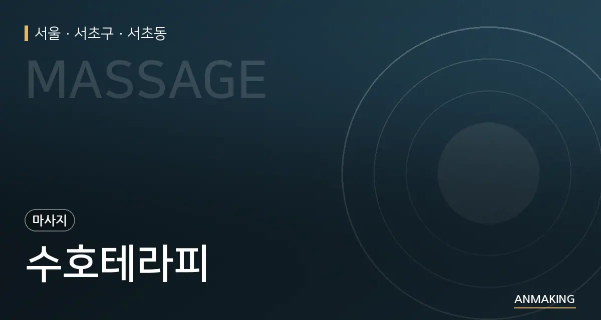 서울 서초구 수호테라피 안내 이미지